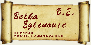 Belka Eglenović vizit kartica
